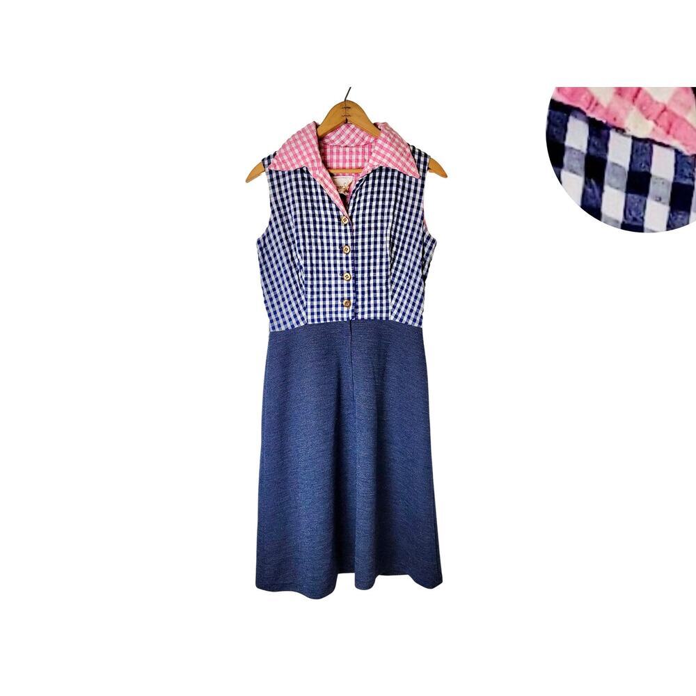 VTG Western Checkered Mid Century Day Dress